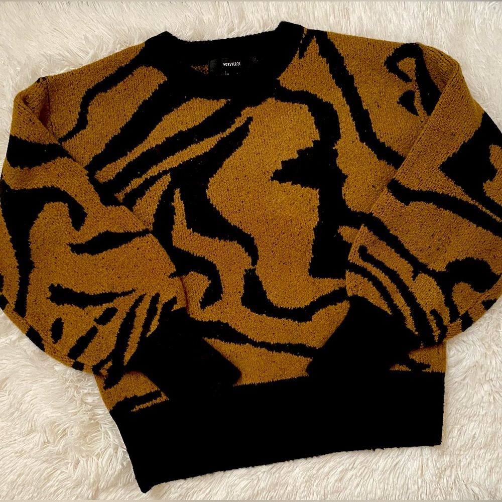 Abstract Striped Sweater